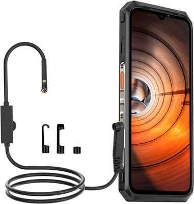 Accesorio Ulefone Usmart E02 Endoscopio 2.0 Usmart E02, Doble Camara 1080P, 7 Leds Regulables, Cable de 2 M IP67, Incluye Gancho, Iman y Estuche