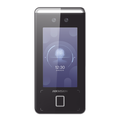 Terminal Min Moe WiFi de Reconocimiento Facial ULTRA RÁPIDO (Exterior IP65) / Hasta 1.5 mts en lectura / Soporta P2P Hik-Connect / 3,000 Usuarios /QR y Videoportero (ambientes de bajo ruido) / HIK-IA