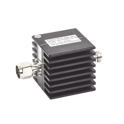 Atenuador en Línea de 30 dB, 20 Watt Máx. CD-3 GHz, Interiores, N Macho-Hembra.